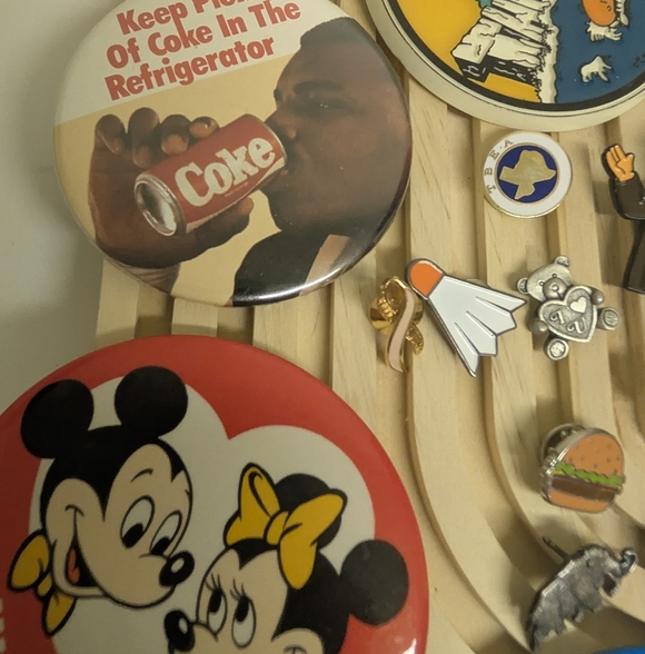 Lot Pinback Button Badges Lapel Pin Assorted Angel Pins Disney + - Picture 2 of 9